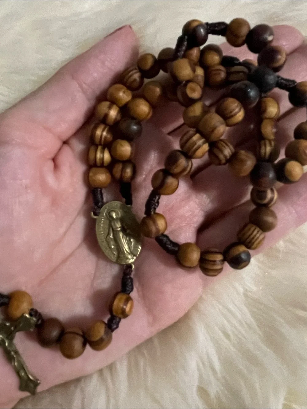 Handmade Wooden Our Lady Of Mt. Carmel Rosary| Catholic prayer beads|